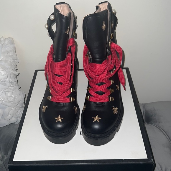 Gucci leather ankle boot * Authentic * - Picture 1 of 9